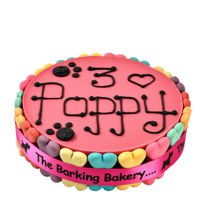 Pink Yoghurt Topped Pawty Cake