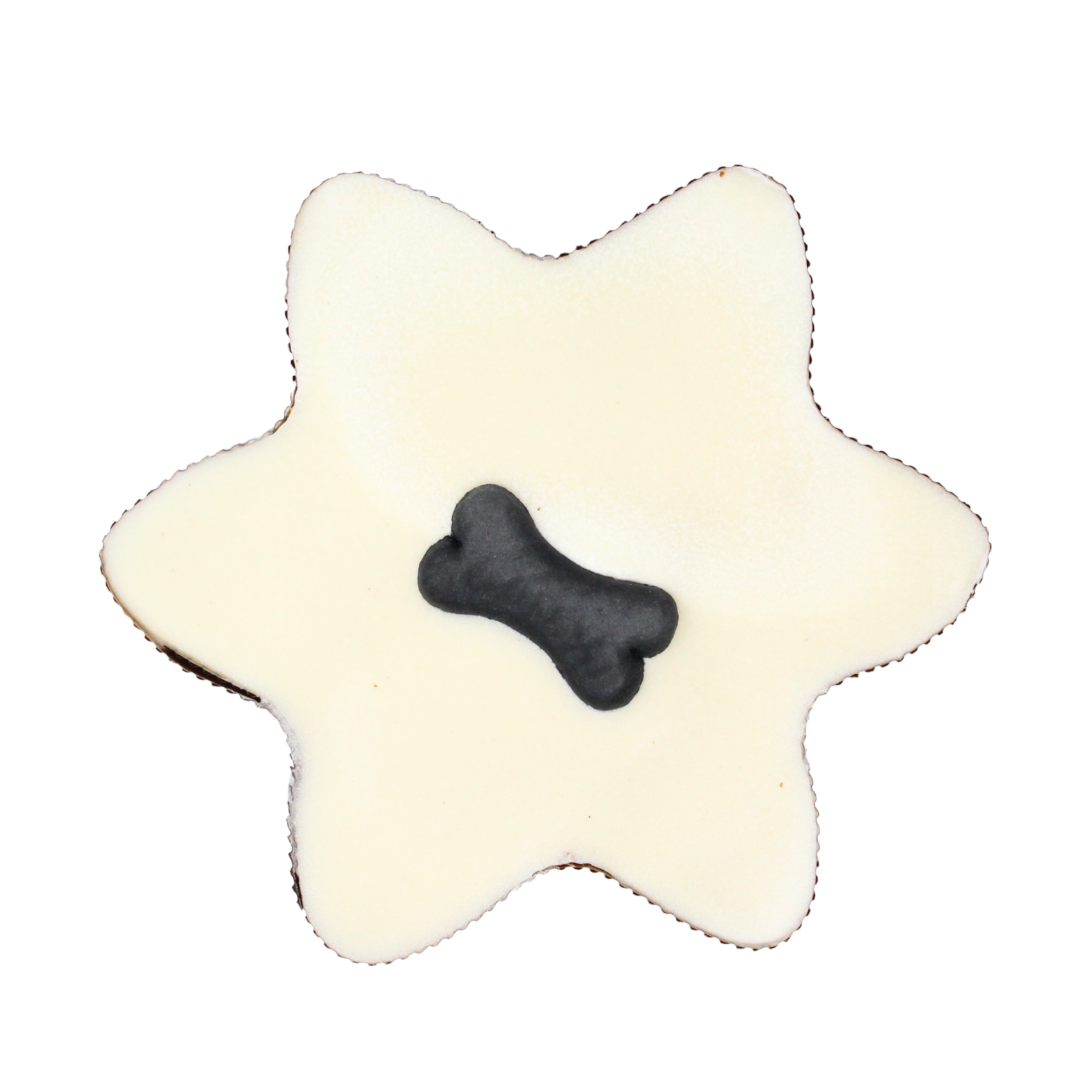 Yoghurt Topped Star Cake with Biscuit Bone
