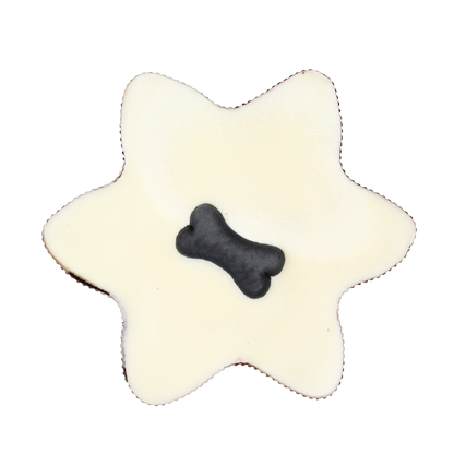 Yoghurt Topped Star Cake with Biscuit Bone