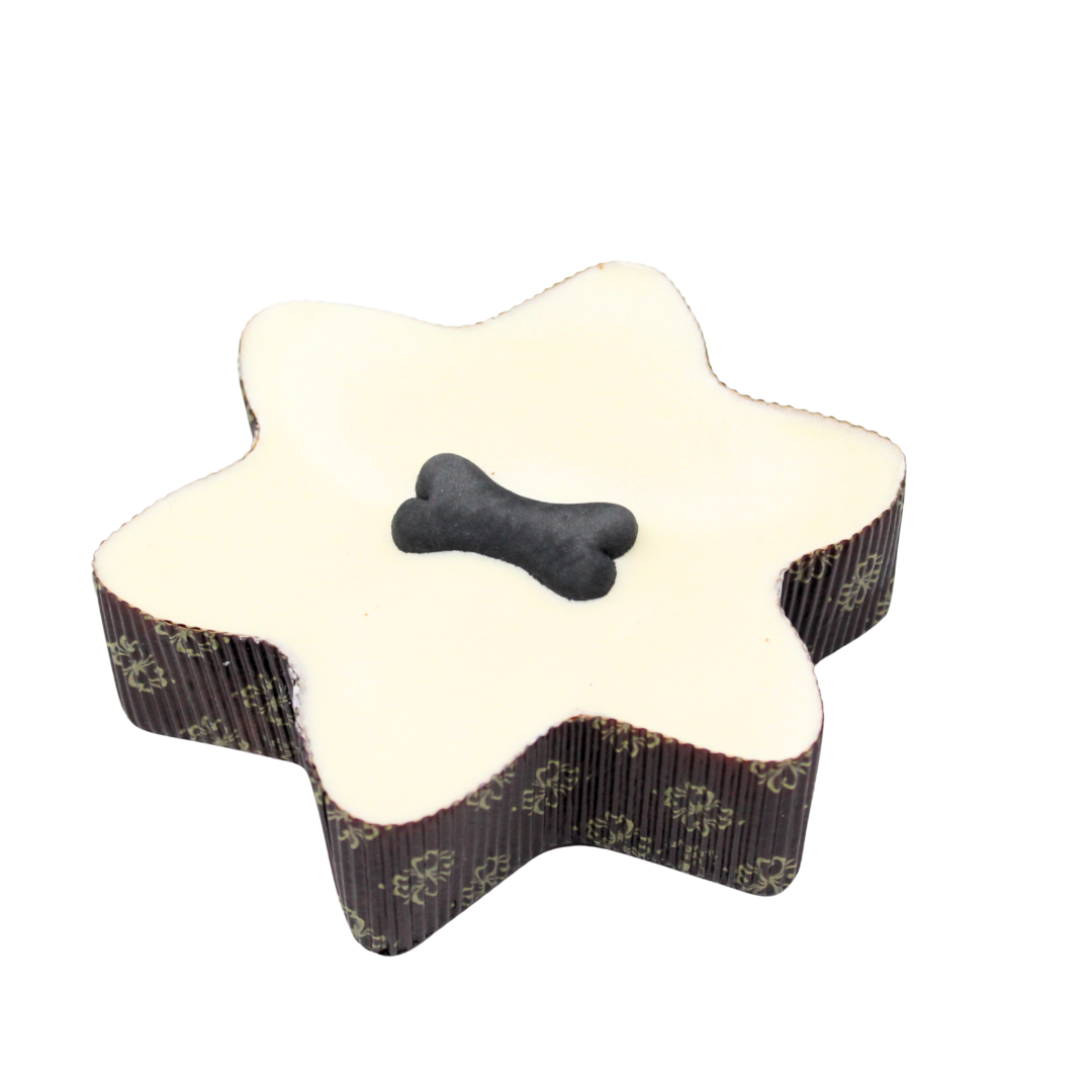 Yoghurt Topped Star Cake with Biscuit Bone