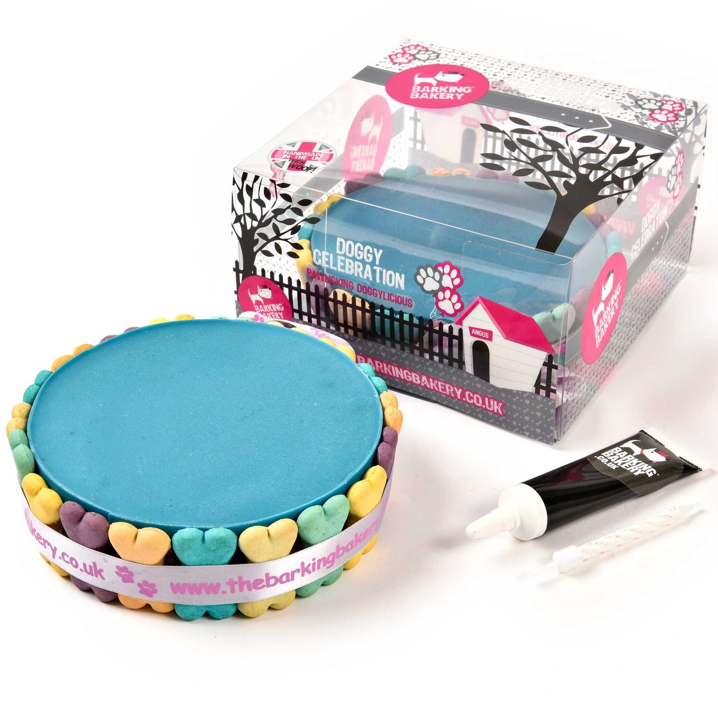 Blue Yoghurt Topped Pawty Cake for Dogs