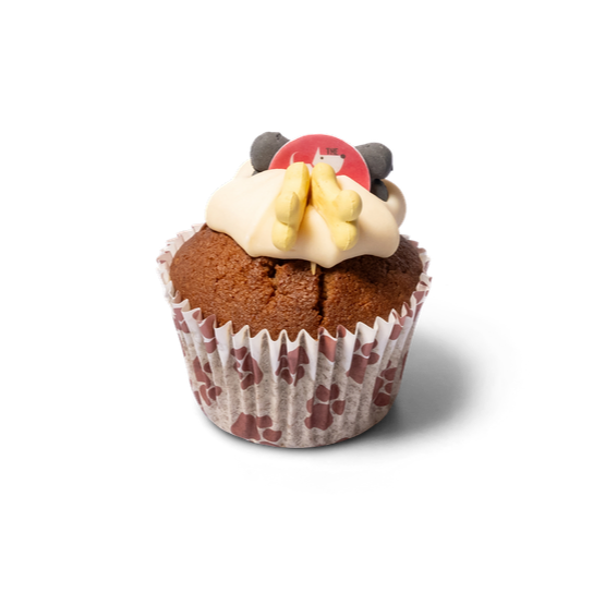 Carob Woofin (Doggy Safe Chocolate) with Vanilla Frosting