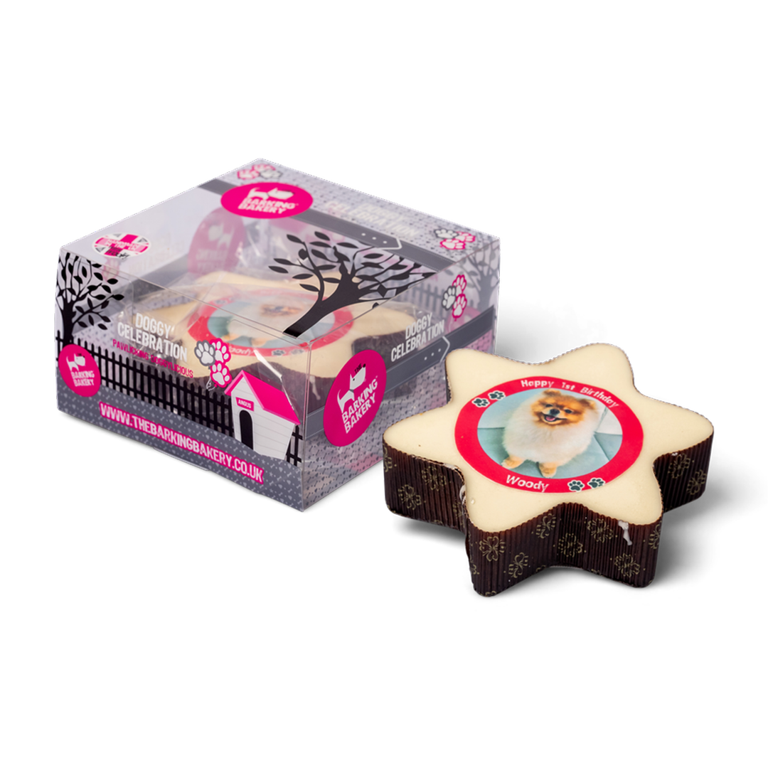 Star Shaped My Pet Picture Cake | Personalised Dog Cake (Allow 5-7 working days for delivery)