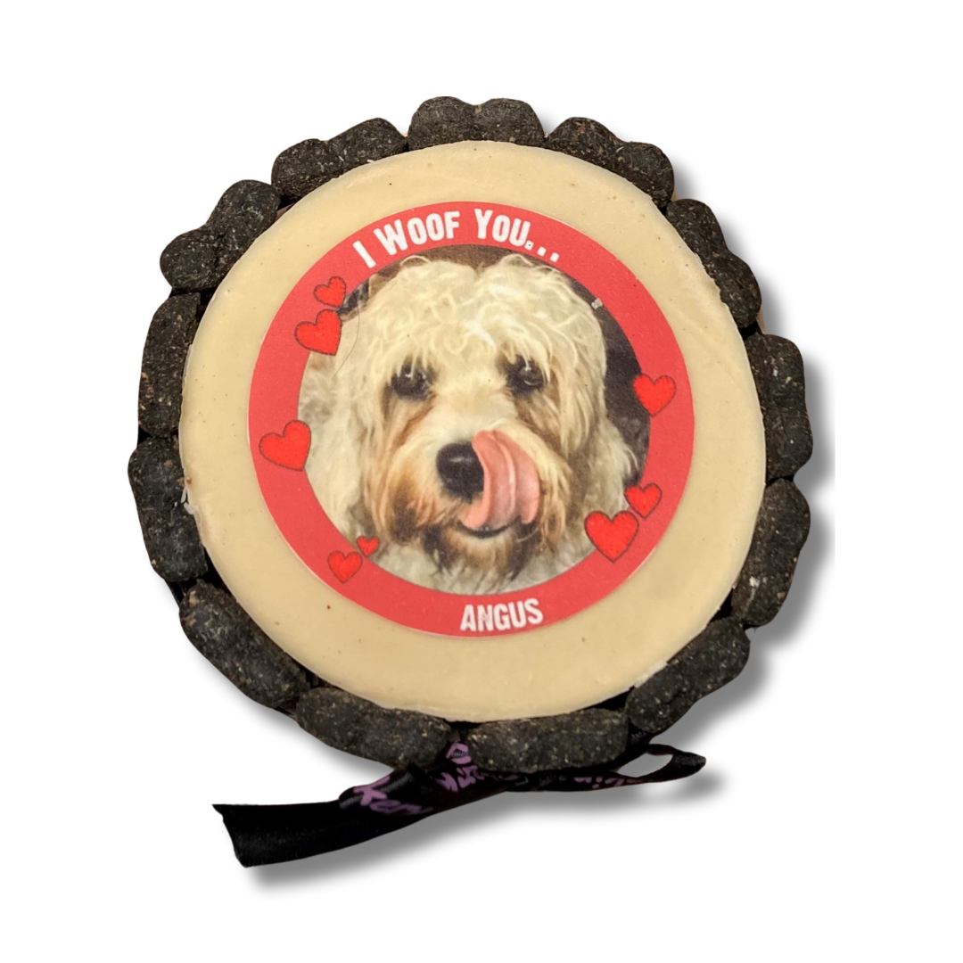 I Woof You Valentine's Pet Picture Cake | Allow 5-7 working days delivery